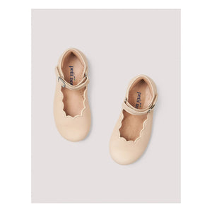 Petit Nord – Mary Jane Schuhe mit Rüschen | Creme