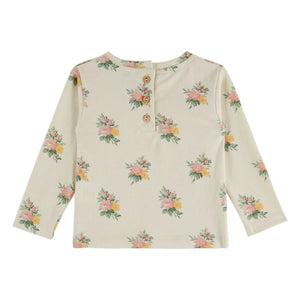 Emile et Ida - Organisches Baumwolle Blümchen T-Shirt | Ecru