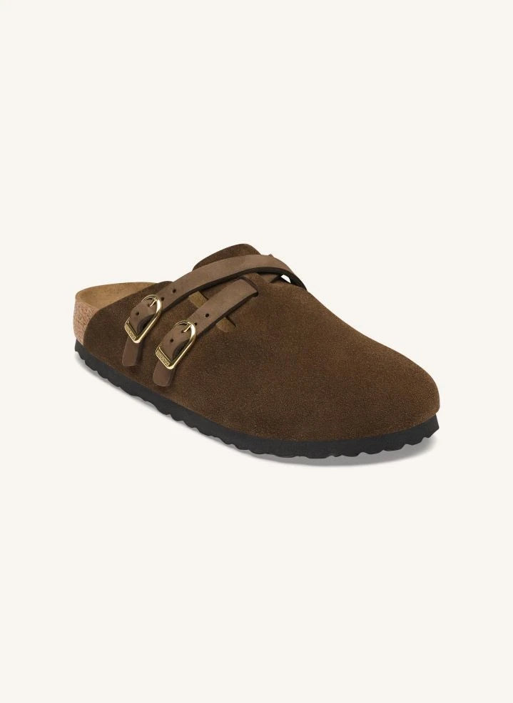 BIRKENSTOCK - Blair Veloursleder-Pantoletten | Dunkelbraun