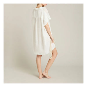 Maison Saint Julien - Paros Gaze-Baumwollkleid | Ecru