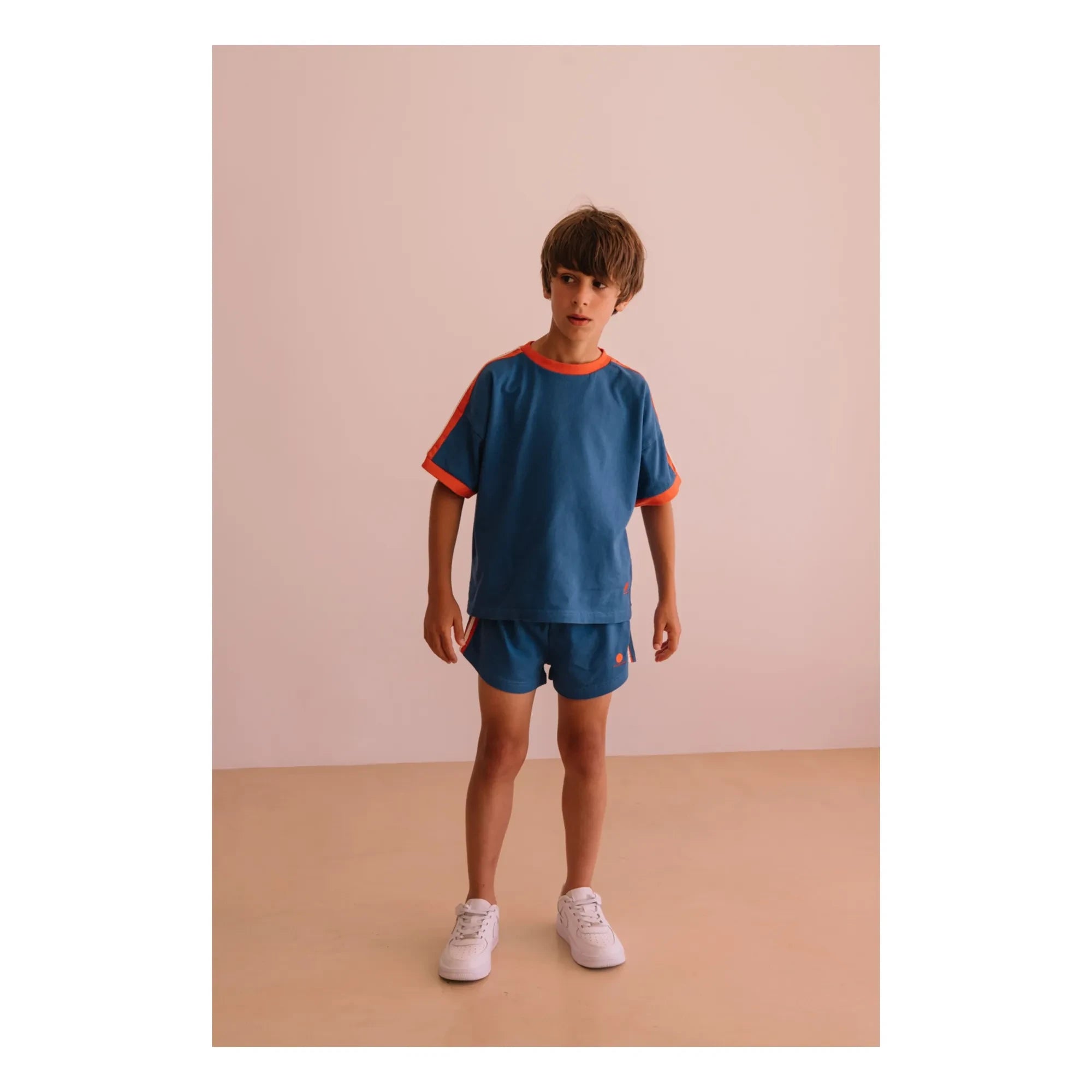 We Are Kids - Taylor Kontrast Bio-Baumwolle T-Shirt | Blau