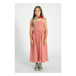 Piupiuchick - Maxikleid aus Bio-Baumwolle mit Gingham-Muster | Rot