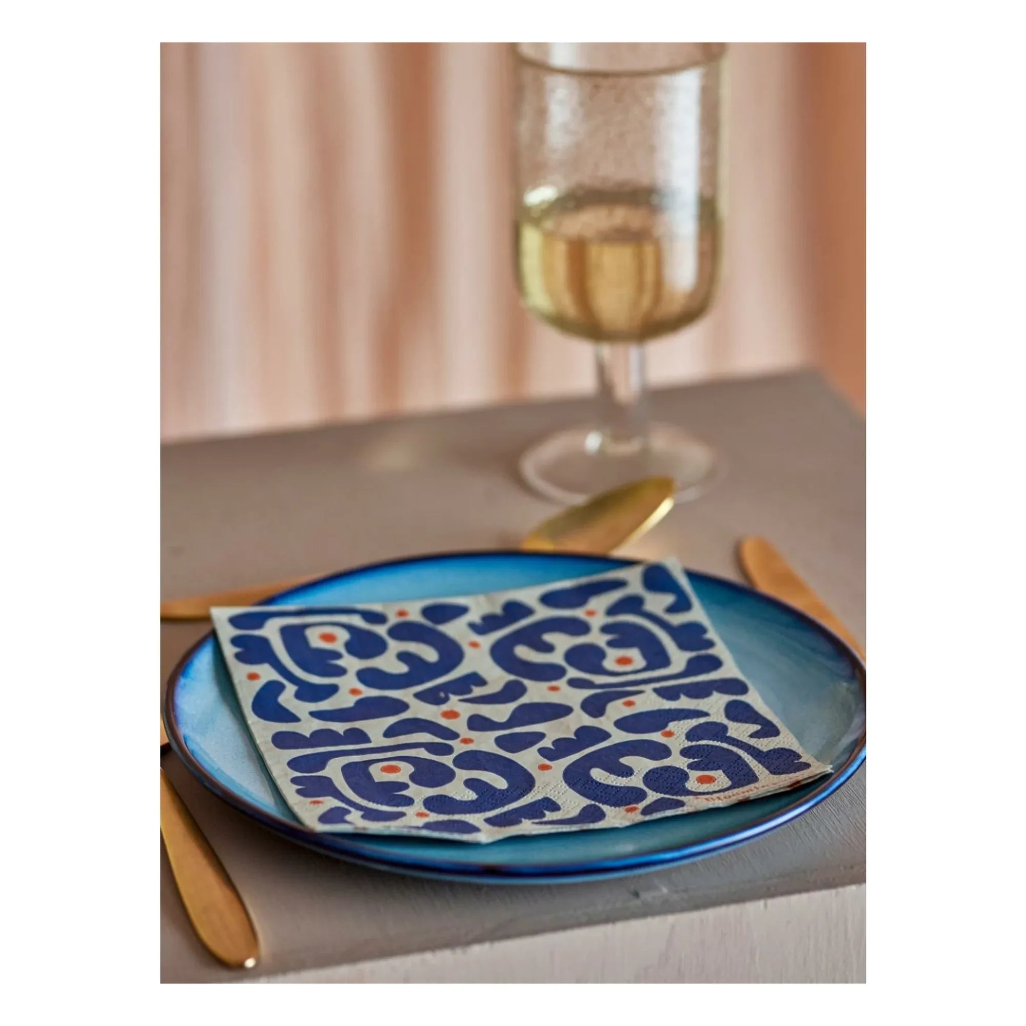 Bloomingville - Eviaya Servietten - 20er Set | Blau
