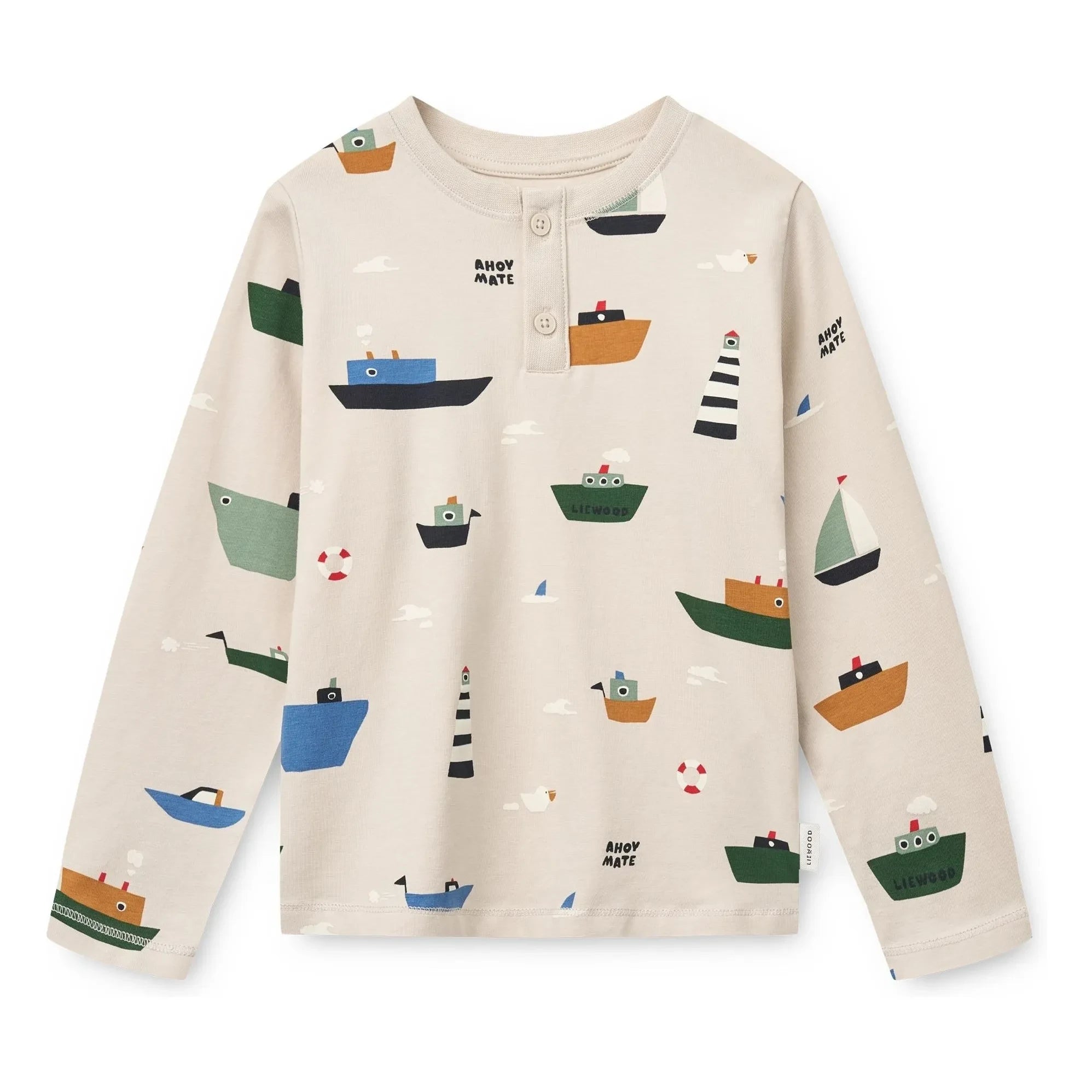 Liewood - Wilhelm Bateaux Pyjama aus Bio-Baumwolle | Ecru