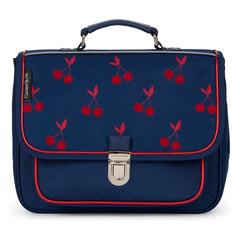 Caramel & Cie - Samt-Kirschen Kleine Handtasche | Marineblau