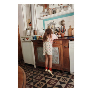 Emile et Ida - Tulpen-Shorts-Latzhose | Creme