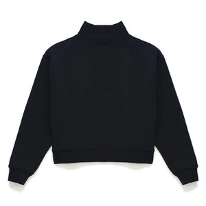 Maison Mangostan - Blumenmuster Rollkragen Sweatshirt | Schwarz