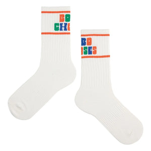Bobo Choses – Bobo Hohe Bio-Baumwollsocken | Weiß