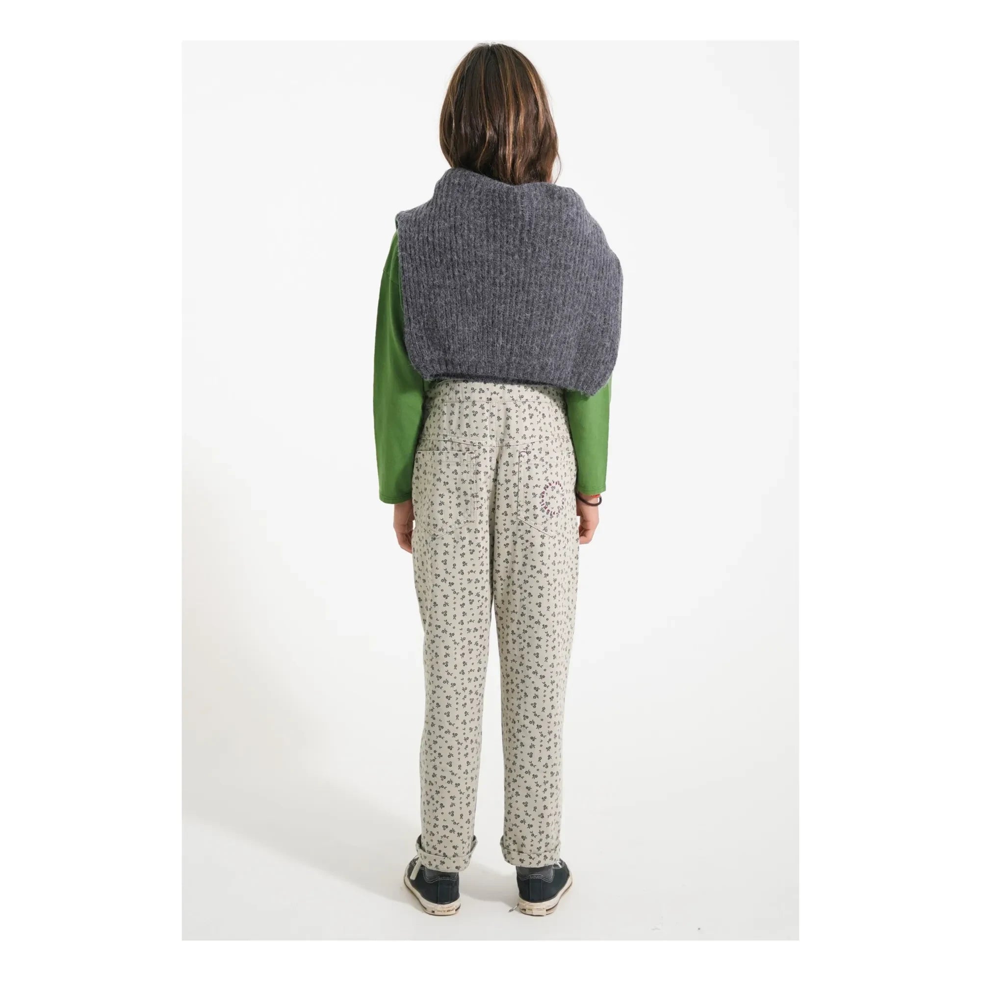 Piupiuchick - Blumenmuster-Overall | Hellgrau