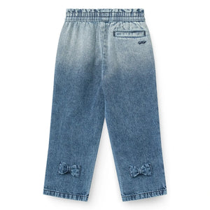 Copenhagen Colors - Jeans-Block-Spray aus Bio-Baumwolle mit Schleifen-Detail | Blau