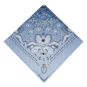 Call it by your name – Großes zweifarbiges Seiden-Bandana | Blau