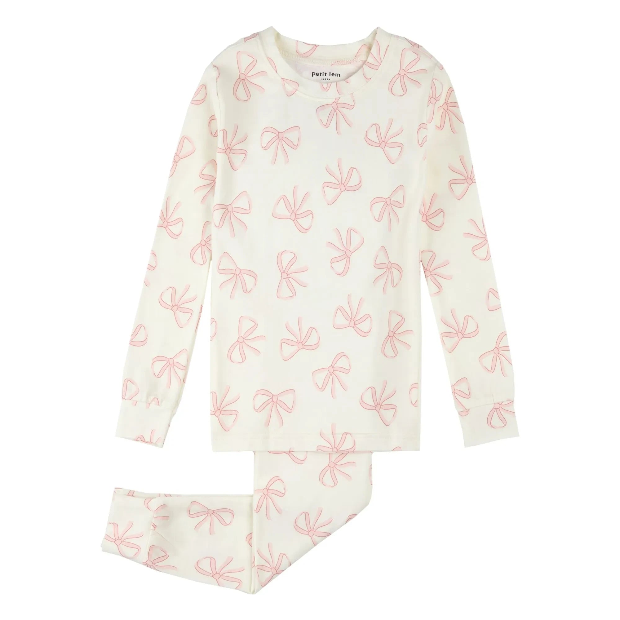 Petit Lem - Bio-Baumwolle und Modal Knoten-Pyjama | Beige