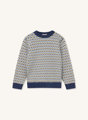 Fliink - Benna Diamantmuster Pullover | Blau