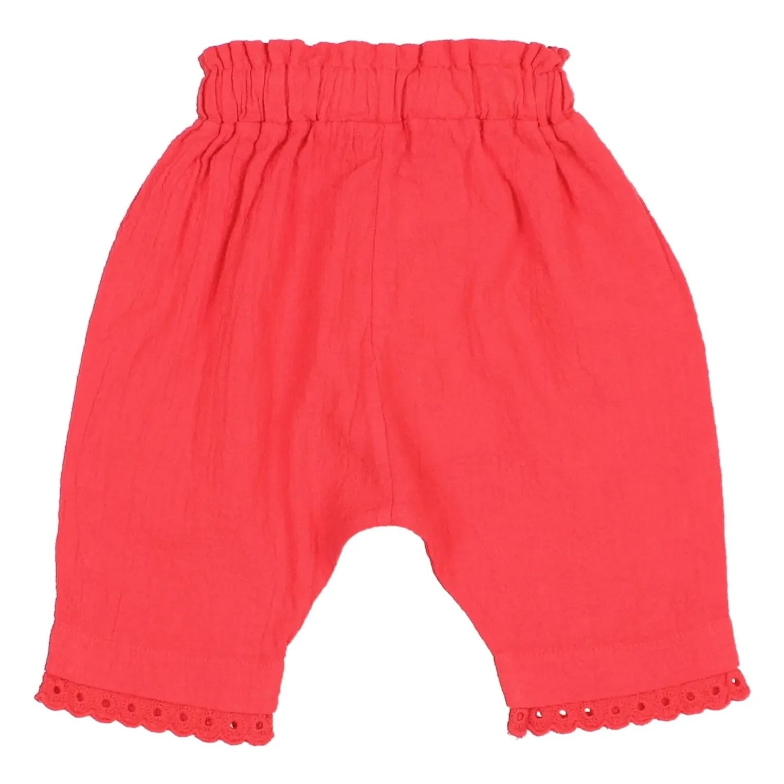 Búho - Babyhose aus Bio-Baumwolle mit Spitze | Rot