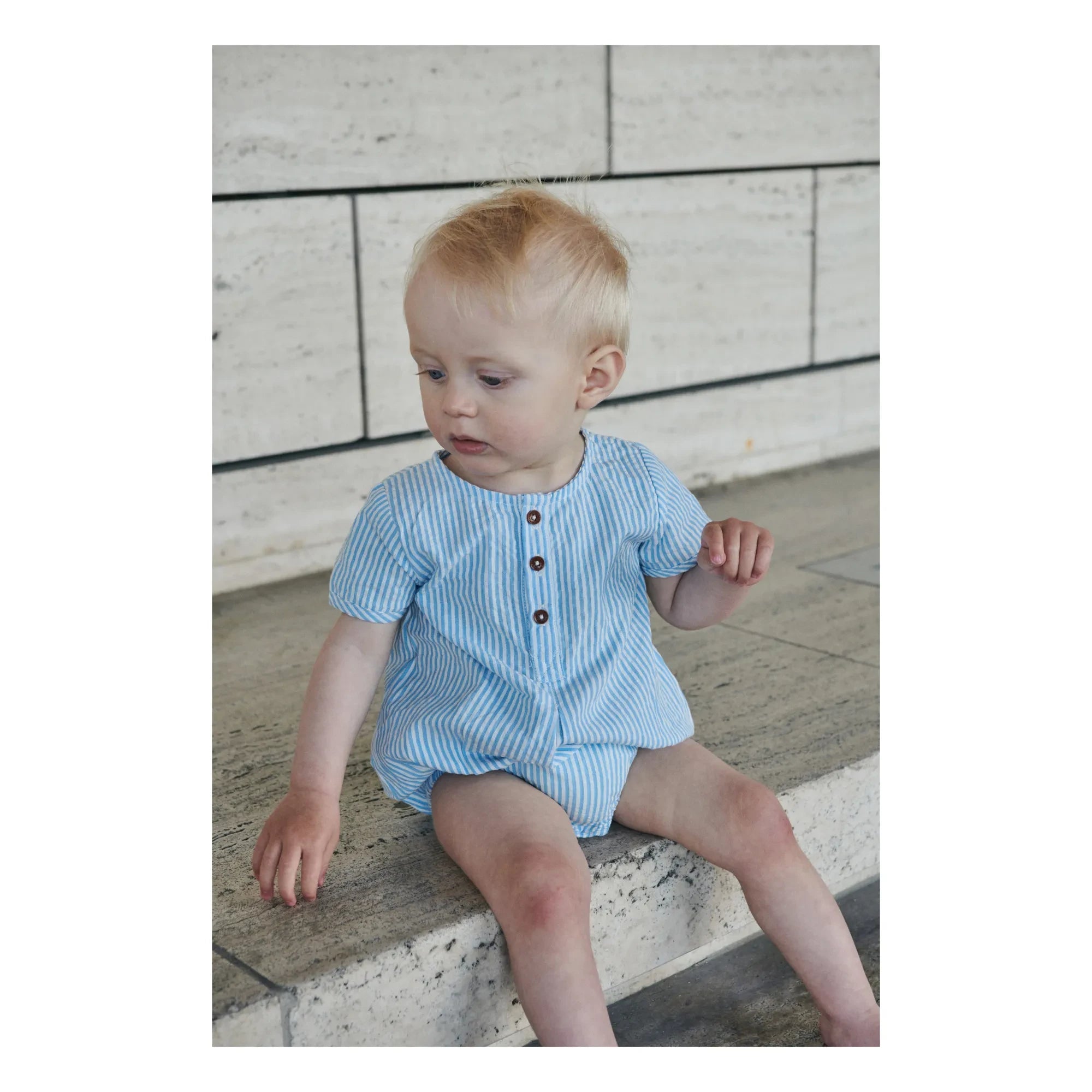 Copenhagen Colors – Seersucker Jumpsuit | Hellblau