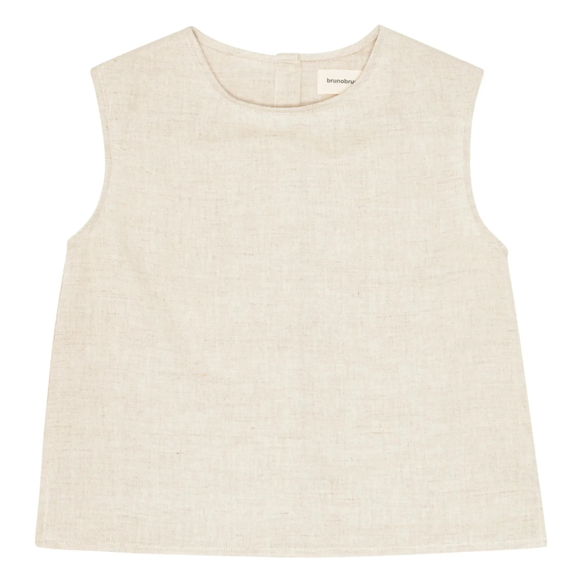 brunobruno nation - Top Vida Leinen und Bio-Baumwolle | Beige