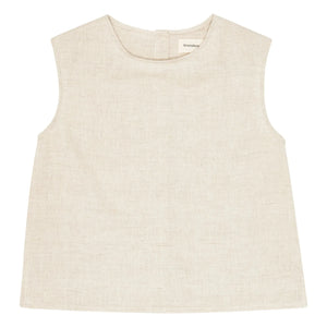 brunobruno nation - Top Vida Leinen und Bio-Baumwolle | Beige