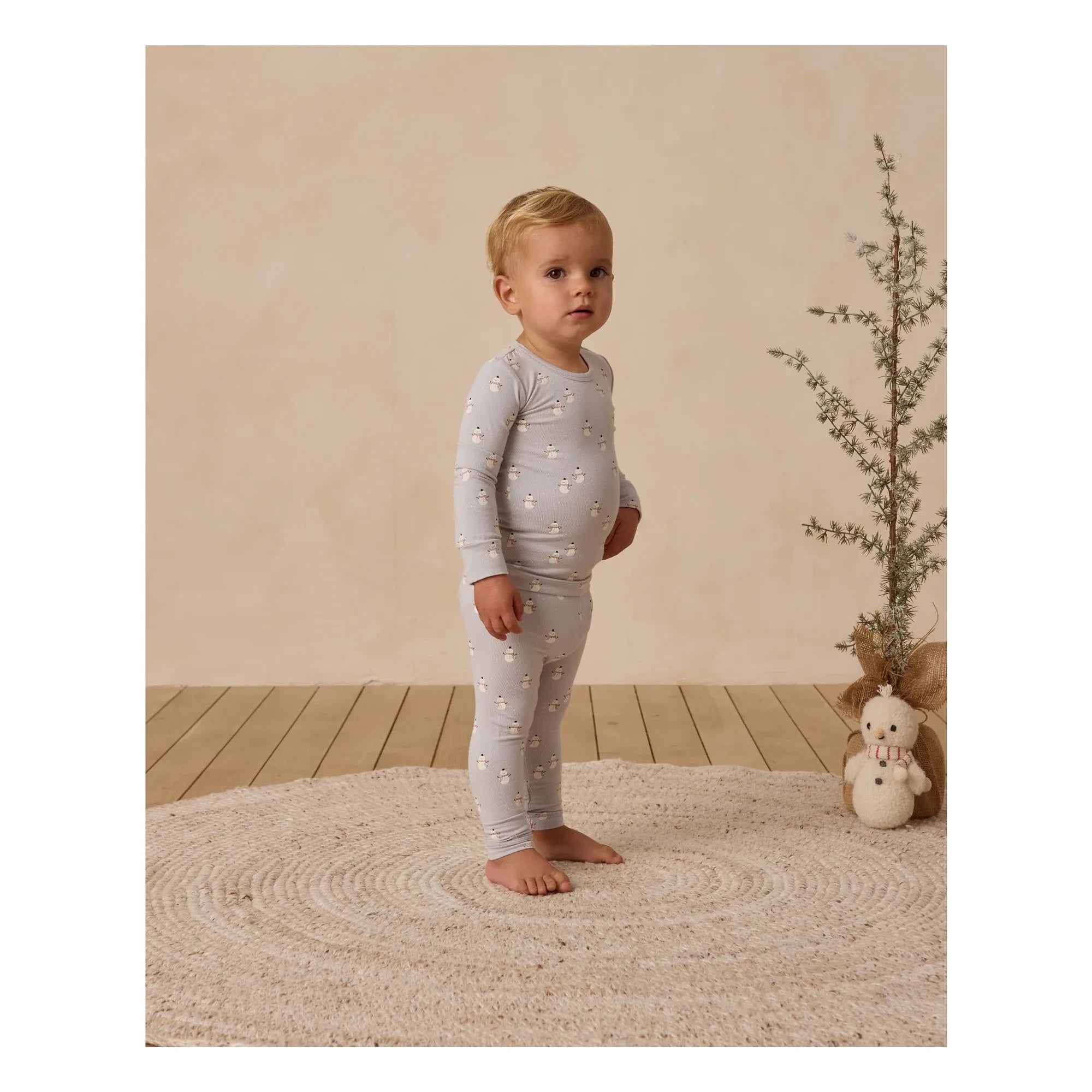 Quincy Mae - Schneemänner Schlafanzug-Set | Grau