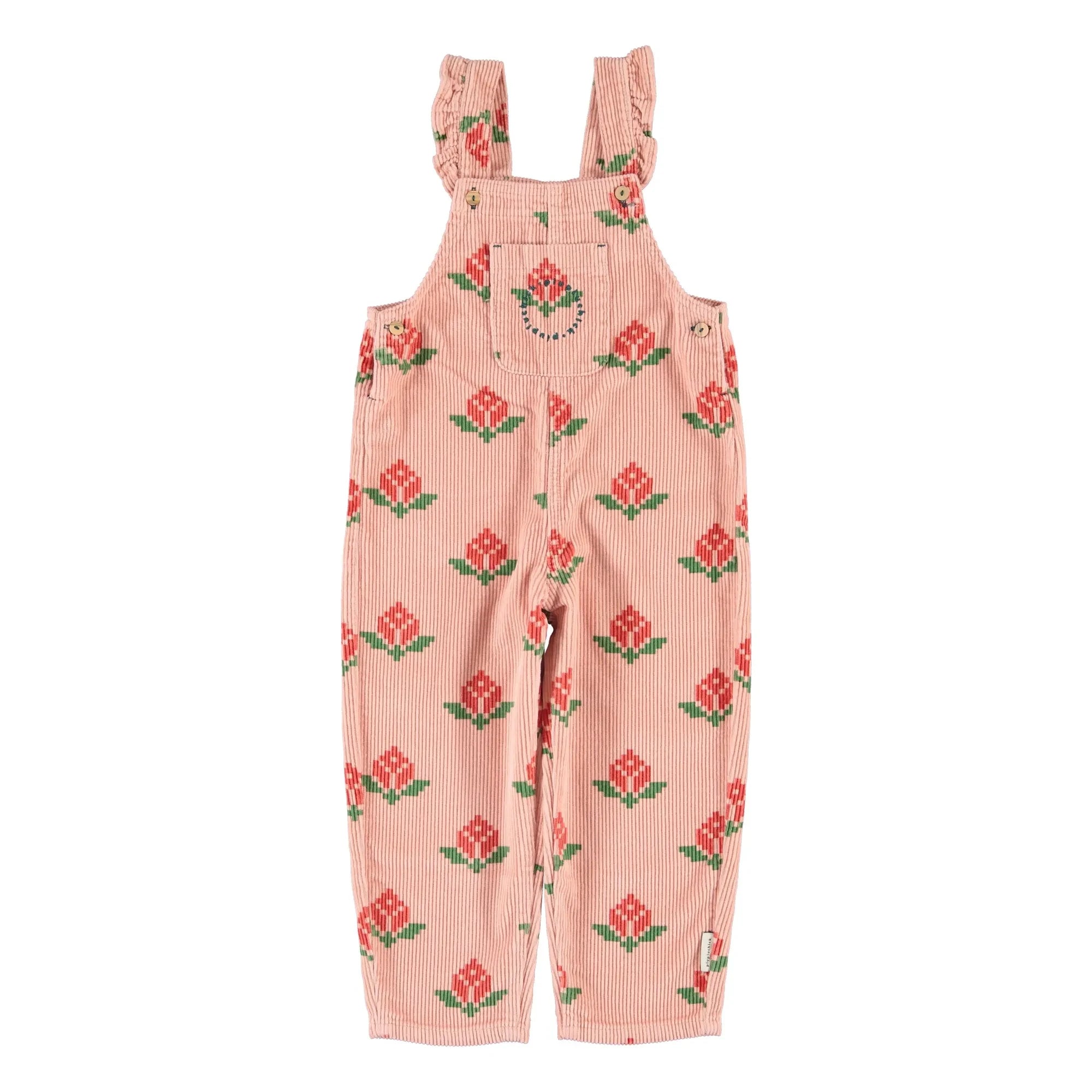 Piupiuchick - Latzhose aus Bio-Baumwolle mit Ringelblume | Rosa