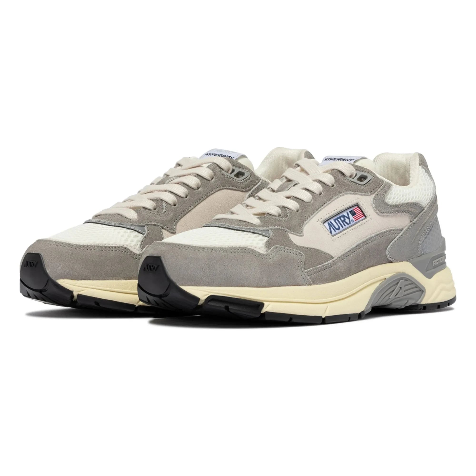 Autry - Hyperway Zweifarbige Sneaker aus Wildleder | Grau