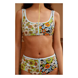 Alémais - Orange Flower Jersey Unterteil aus recycelten Fasern | Hellblau