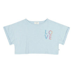 Jenest - Lizzy Love Bio-Baumwolle Crop T-Shirt | Hellblau