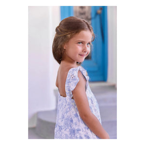 Tartine et Chocolat - Kleid mit Blumenstickerei | Weiß