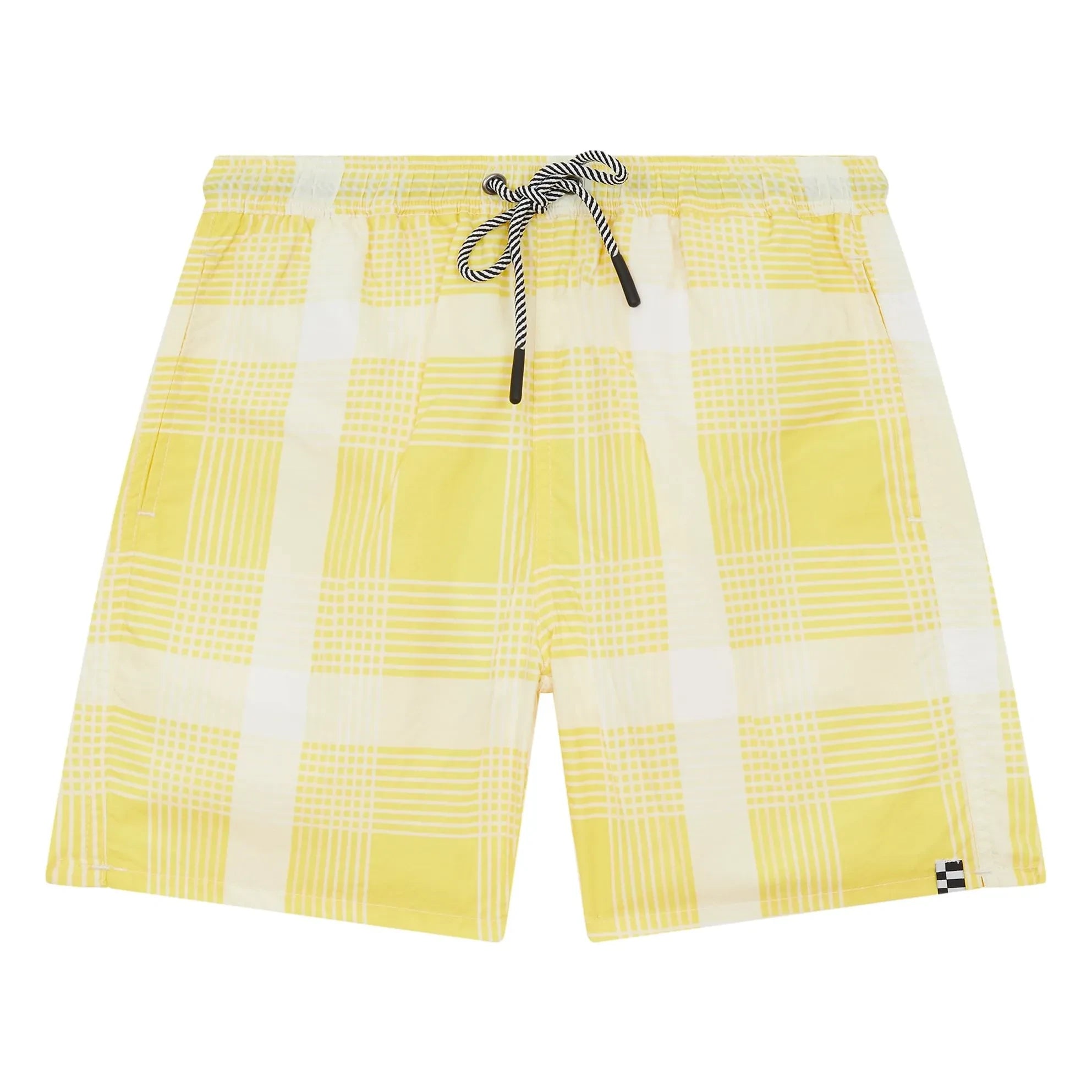Finger in the nose - Freeboy Carreaux Badeshorts | Blassgelb