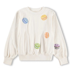 Molo - Sweatshirt Marge Macarons Bio-Baumwolle | Weiß