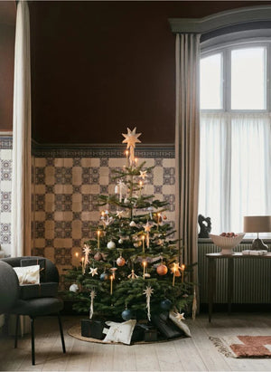 Ferm Living - Marmor-Optik Weihnachtsbaumkugeln - 4er Set