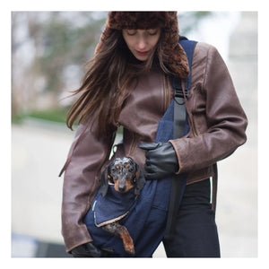 Caramel & Cie - Promenade Umhängetasche Denim Hund