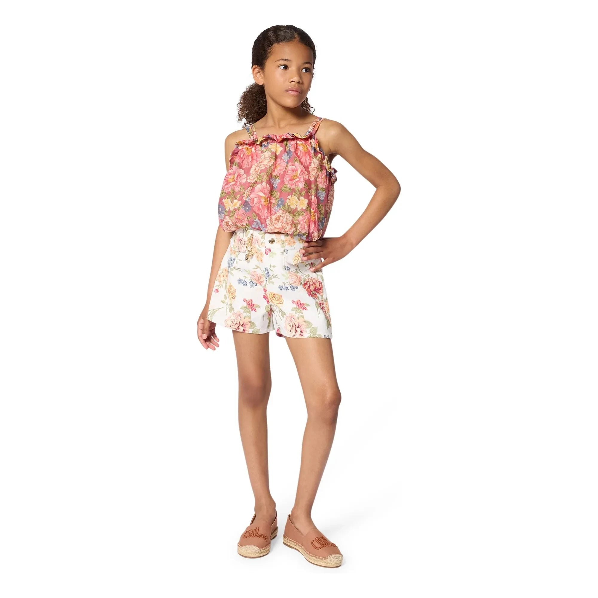 Chloé – Top aus Bio-Baumwolle mit Blumenmotiv | Rosewood