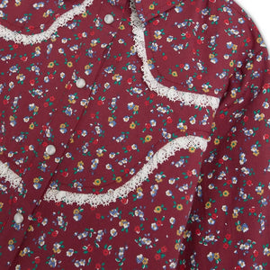 Die neue Gesellschaft – Bordeaux Bloom Hemd