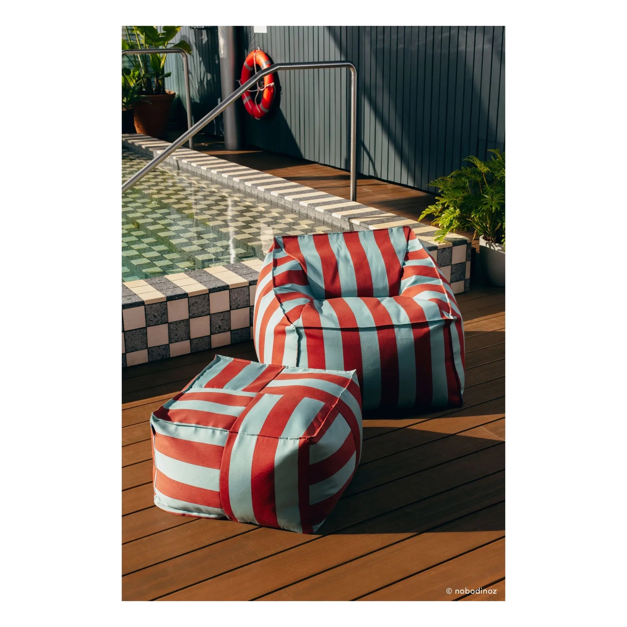 Nobodinoz - Lenny Outdoor Pouf Sitzkissen | Toffee