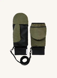 Fudoon - wandelbare Handschuhe, Khaki Samt | Khaki