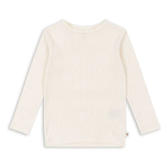 Konges Sløjd - Minnie Pointelle T-Shirt aus Bio-Baumwolle | Ecru