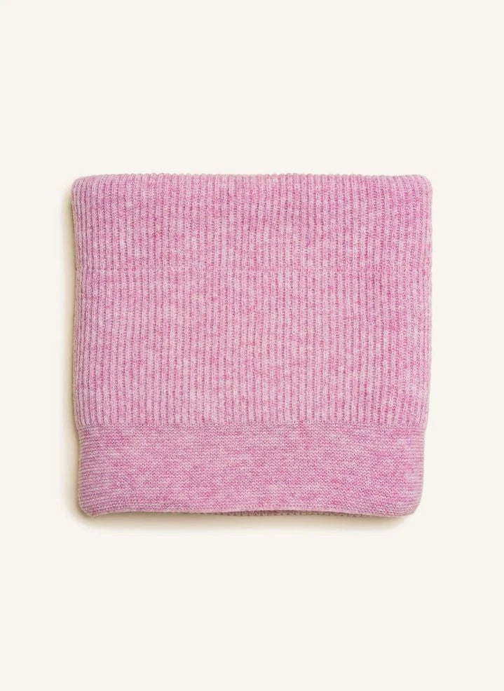 Hvid - Gaston Laine Merinos Decke | Zartrosa