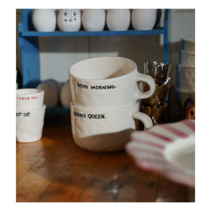 Anna + Nina - Drama Queen Cappuccino Tasse | Ecru