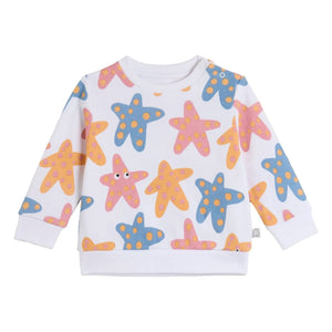 Stella McCartney Kids – Etoiles de Mer Sweatshirt | Weiß