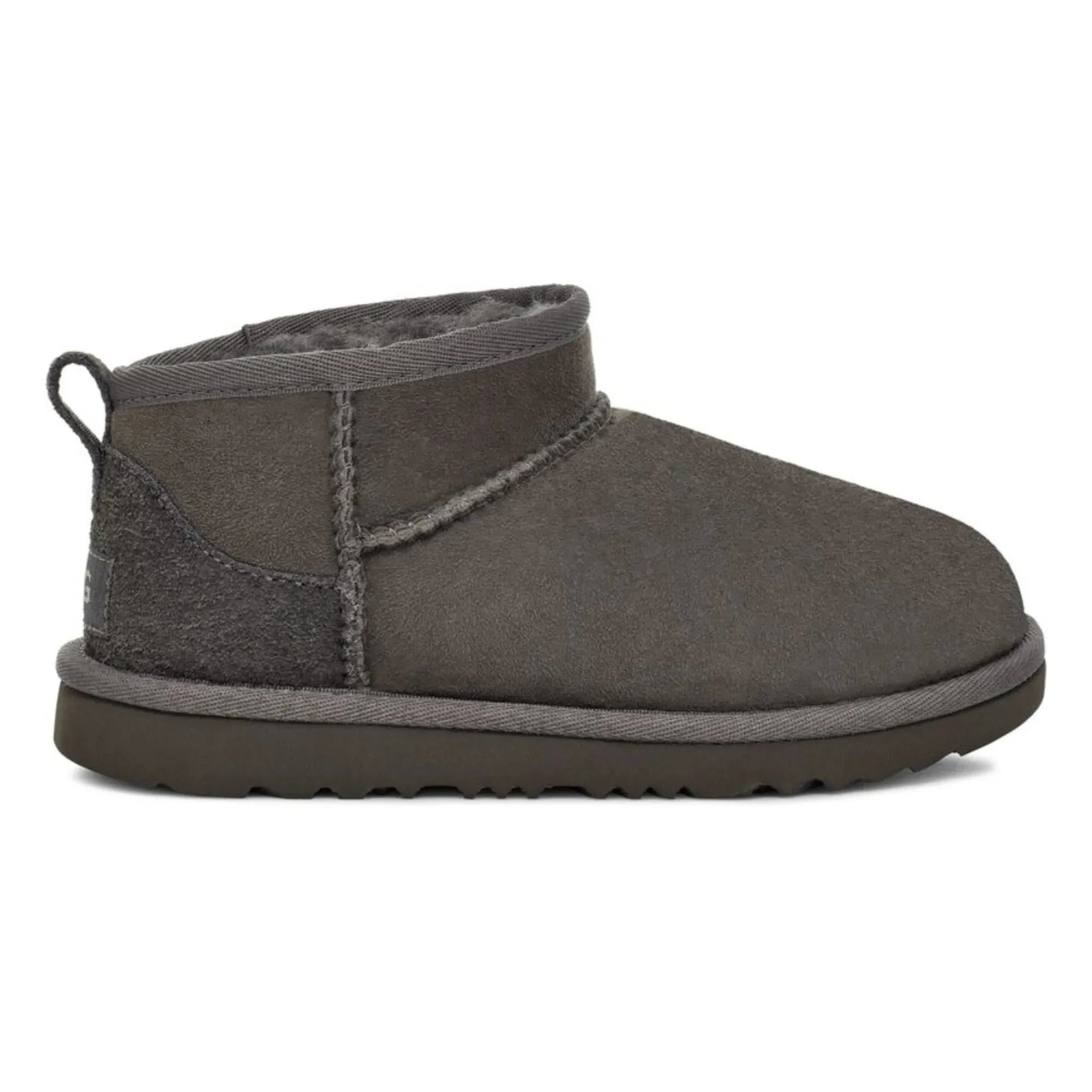 UGG - Classic Ultra Mini Stiefel mit Fellfutter | Grau