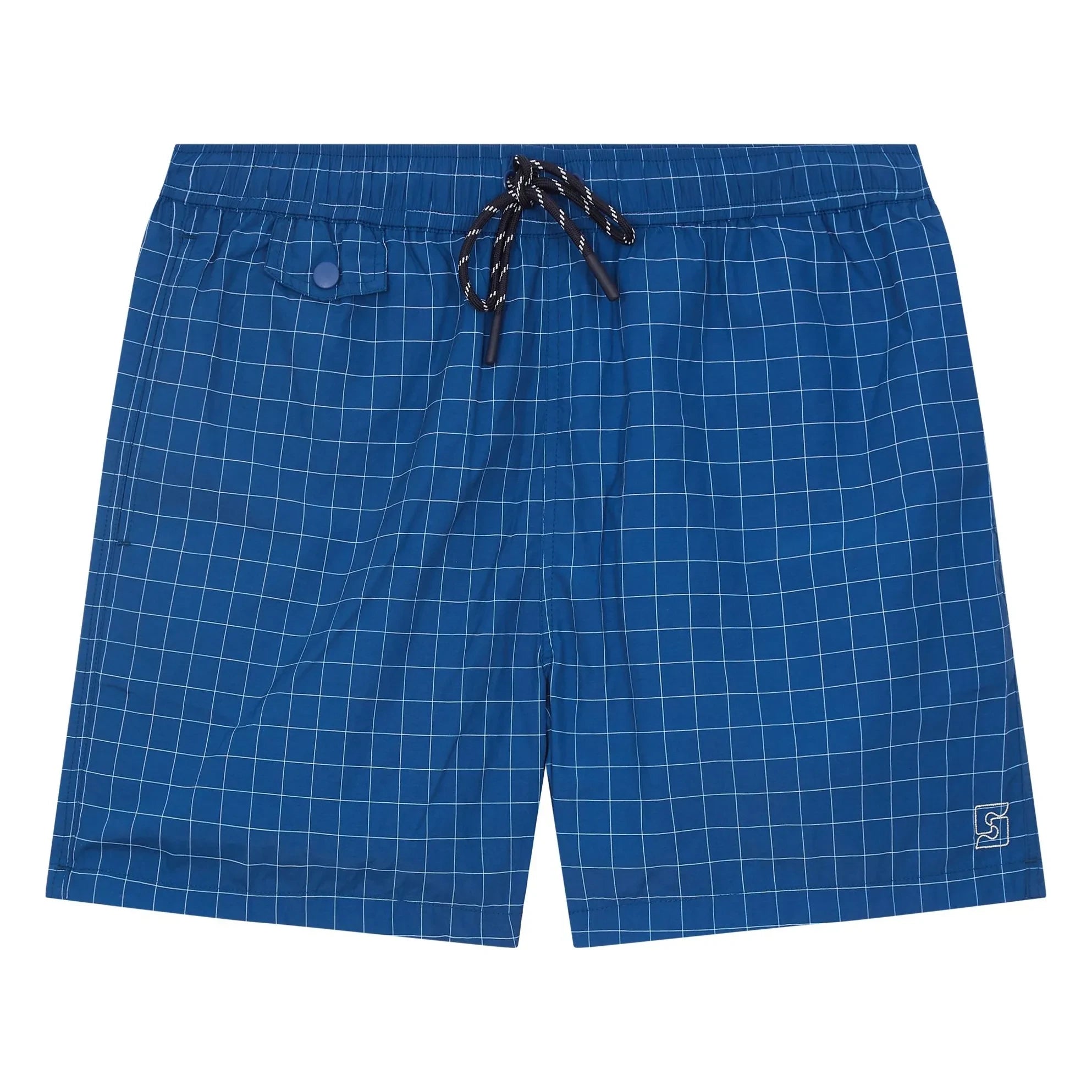 Smallable Man - Dante Karierte Badeshorts | Blau