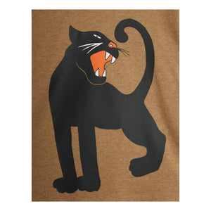 Mini Rodini - Panther organik pamuklu Tişört | Kahverengi