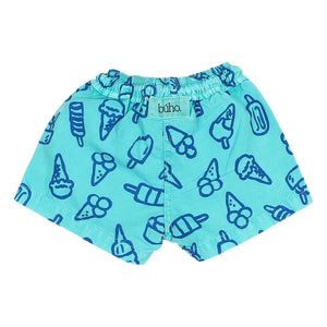 Búho - Bébé Glaces Bio-Badeshorts aus Baumwolle | Türkis