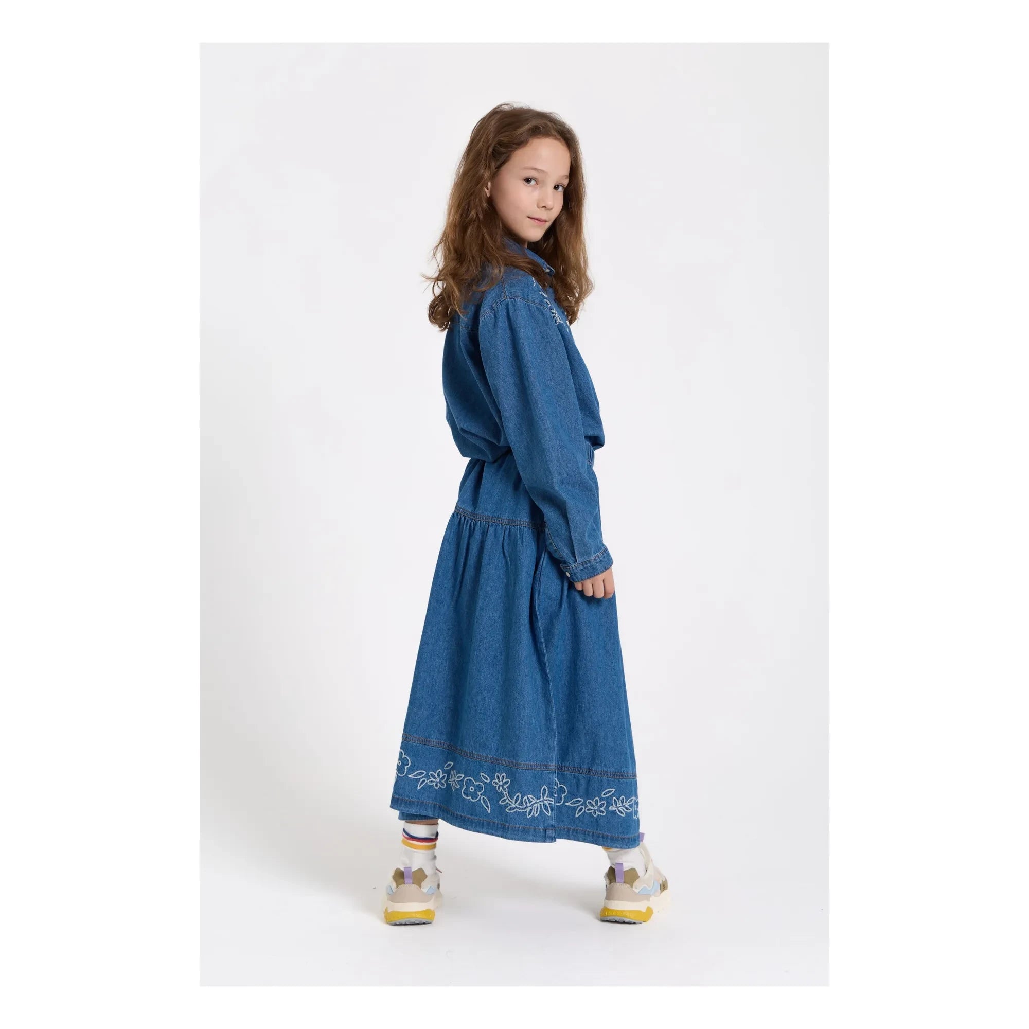 Hundred Pieces - Cally Bestickter Rock | Jeansblau