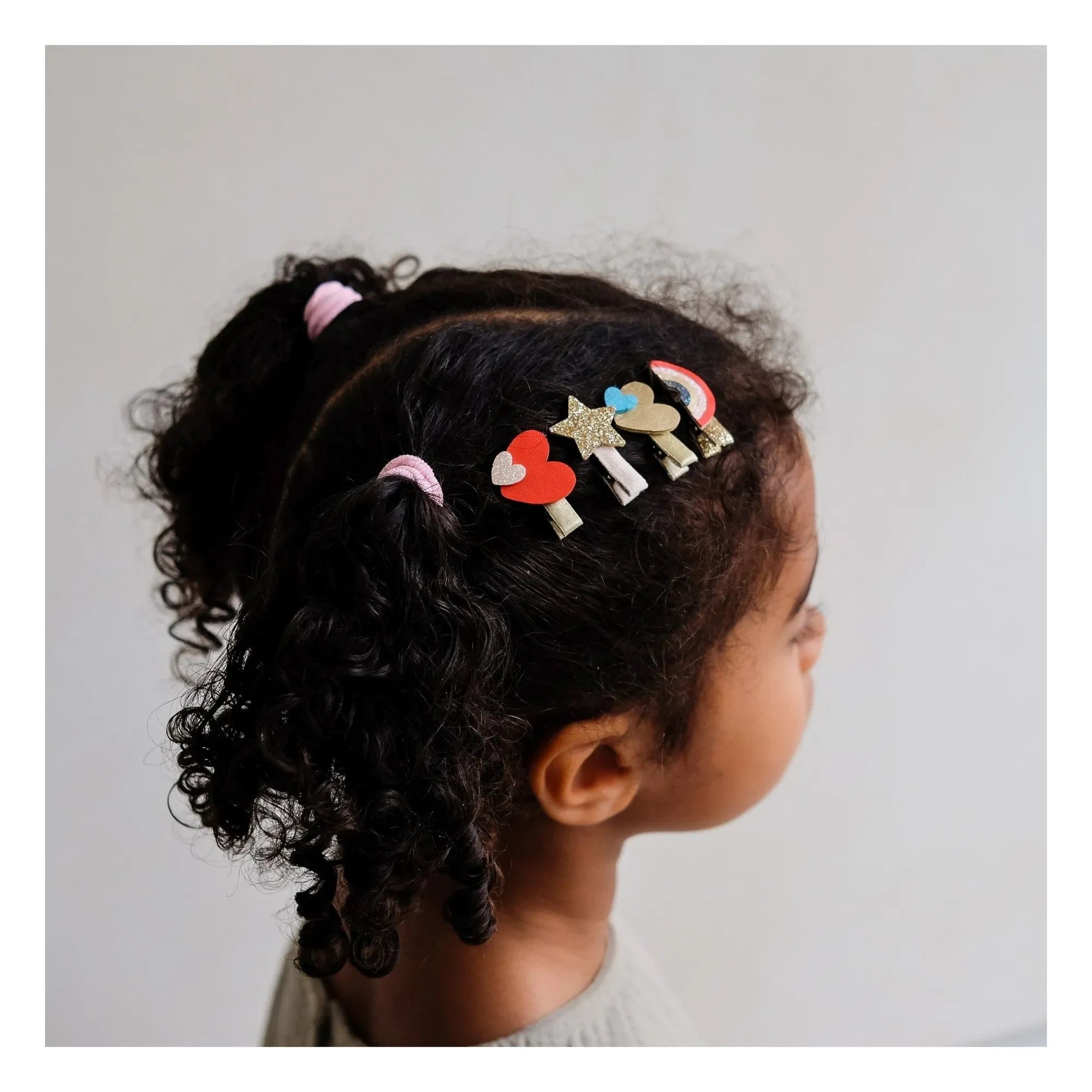Mimi & Lula - 8er Mini Regenbogen Haarspangen Set | Gold