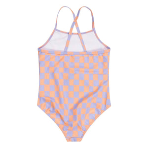 Tumble N'Dry - Alagoas Damier Badeanzug aus recycelten Fasern | Lavendel