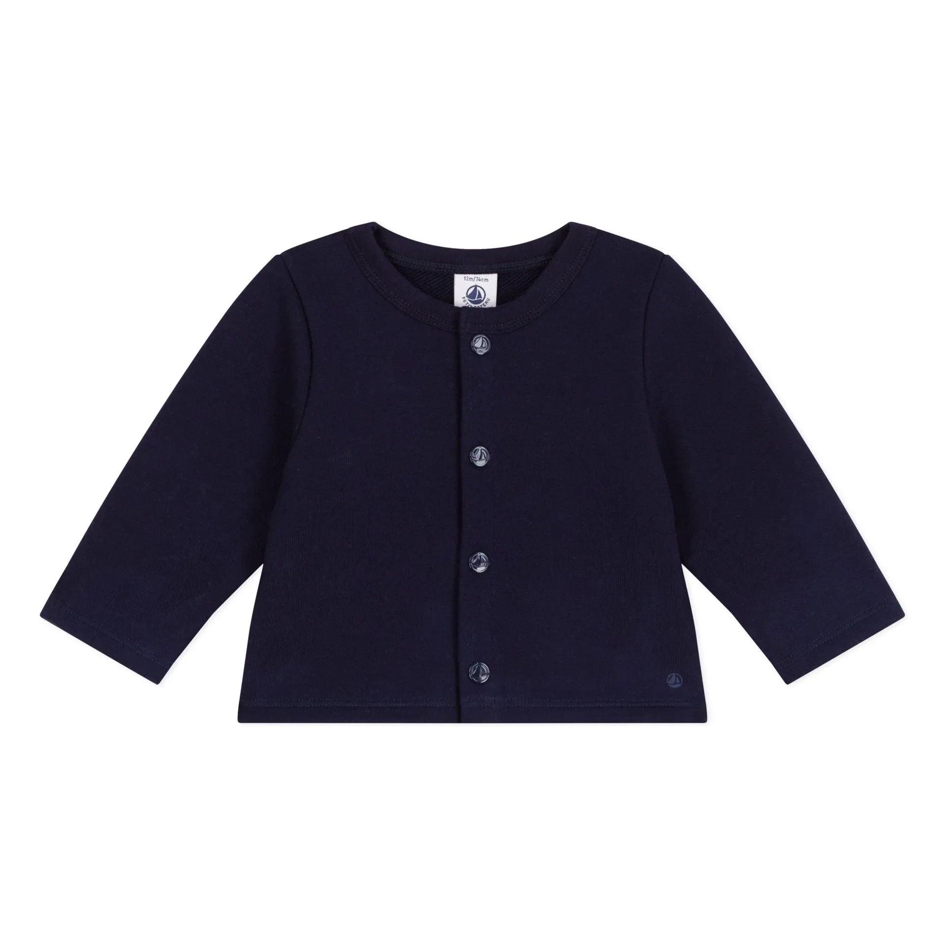 Petit Bateau - Bio-Baumwoll-Strickjacke | Nachtblau