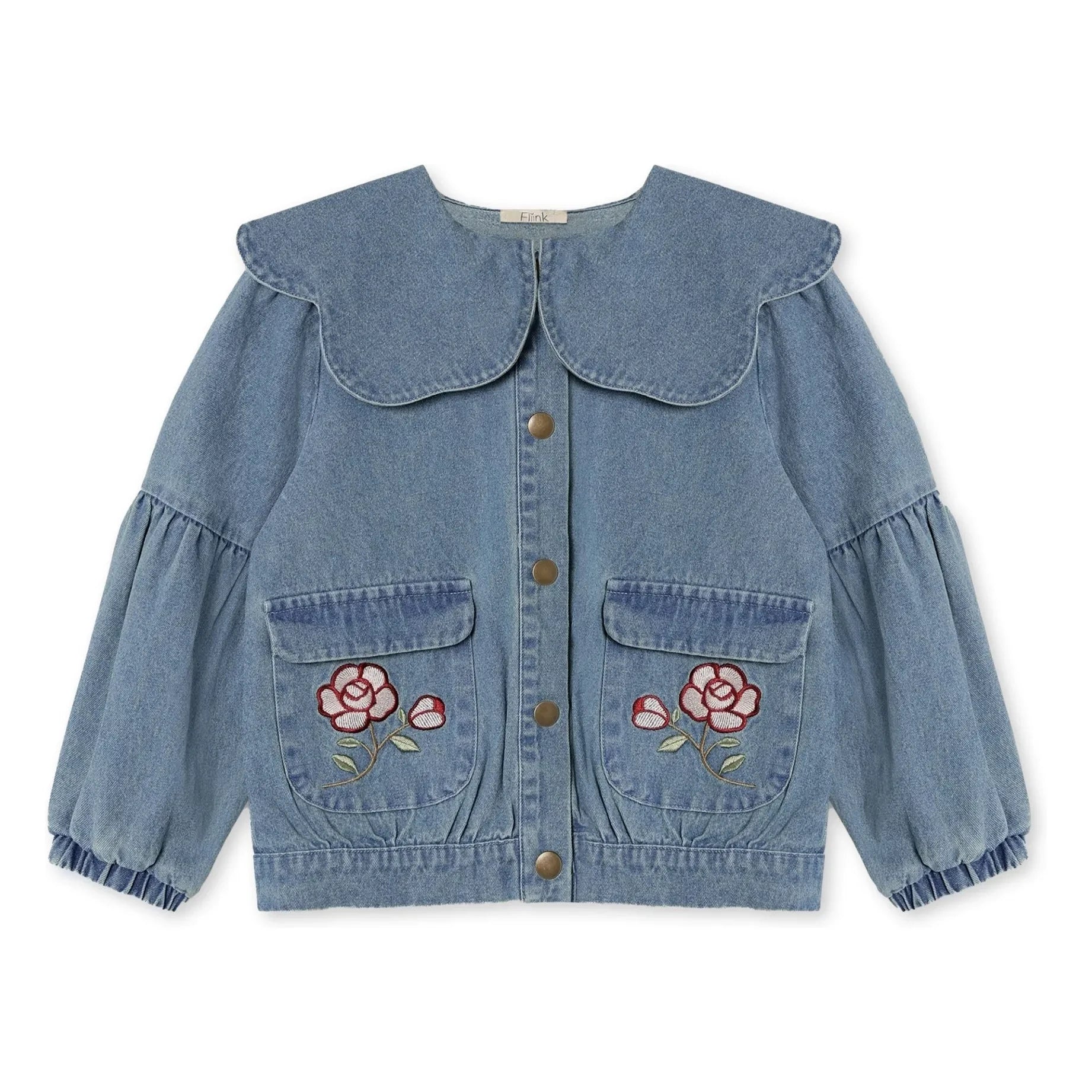 Fliink - Denim Don Flowers Jacke | Hellblau