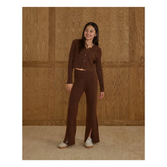 Rylee + Cru - Gerippte Netz-Leggings | Braun