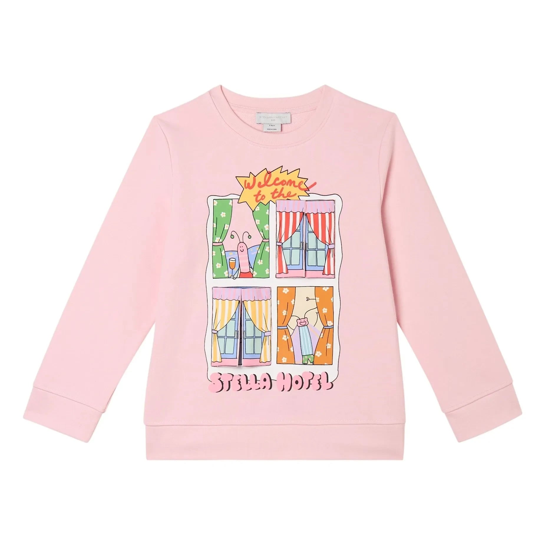 Stella McCartney Kids - Stella Hotel organik pamuk sweatshirt | Pembe
